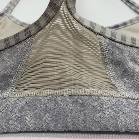 Lululemon Flow Y Grey with checkered straps Sports bra - Picture 7 of 9